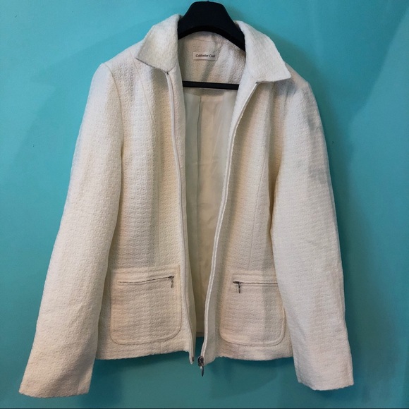 NEW Zip Up Boucle Jacket - Picture 1 of 4